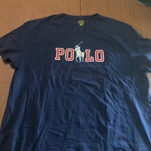Polo navy short sleeve shirt with logo